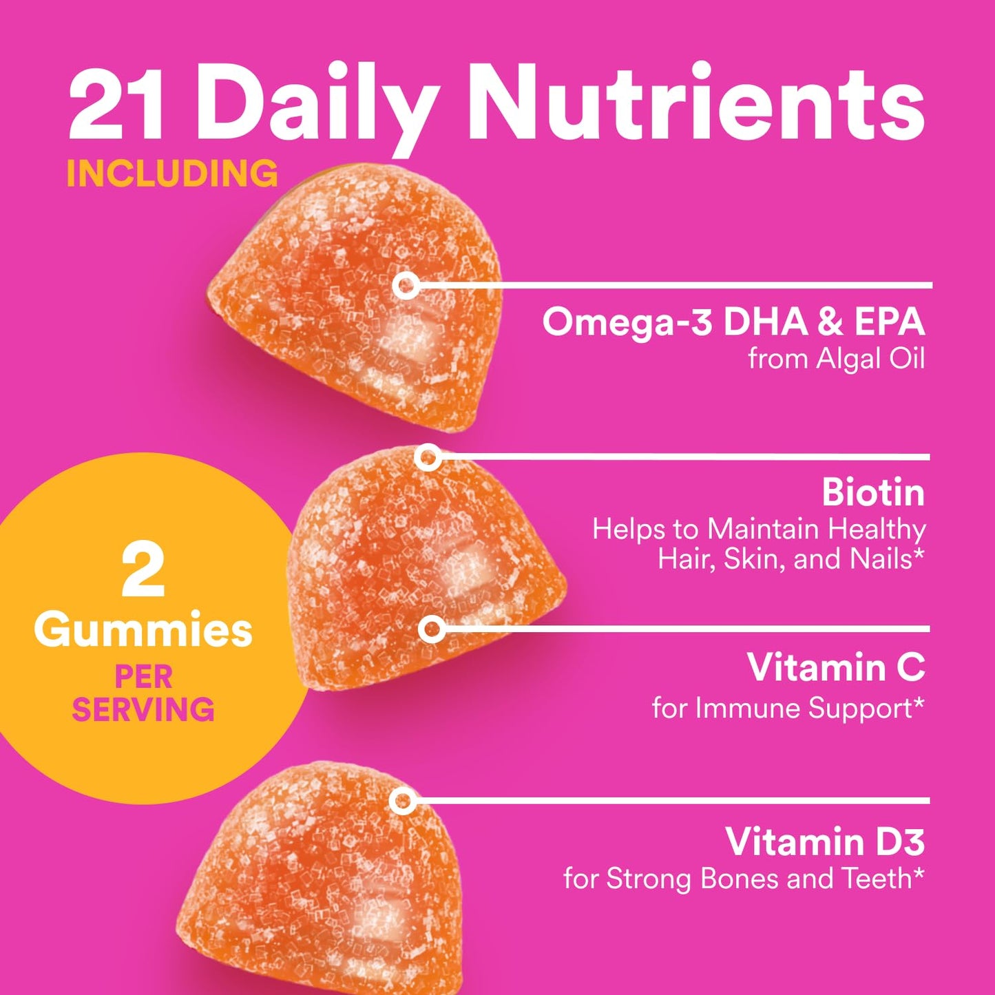 Pre-Order | Arrives in 5–10 Days – SmartyPants Teen Girl Multivitamin Gummies - Improved Formula: Omega 3 (DHA/EPA), Vitamin C, D3, B12, Vitamin A, K & Zinc, Biotin to Support Hair, Skin & Nails, Gluten Free, 60 Count (30 Day Supply)