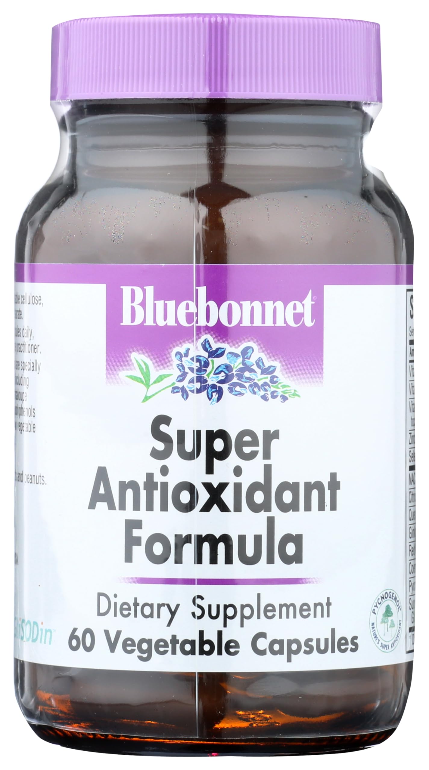BlueBonnet Super Antioxidant Formula Vegetarian Capsules, 60 Count, White
