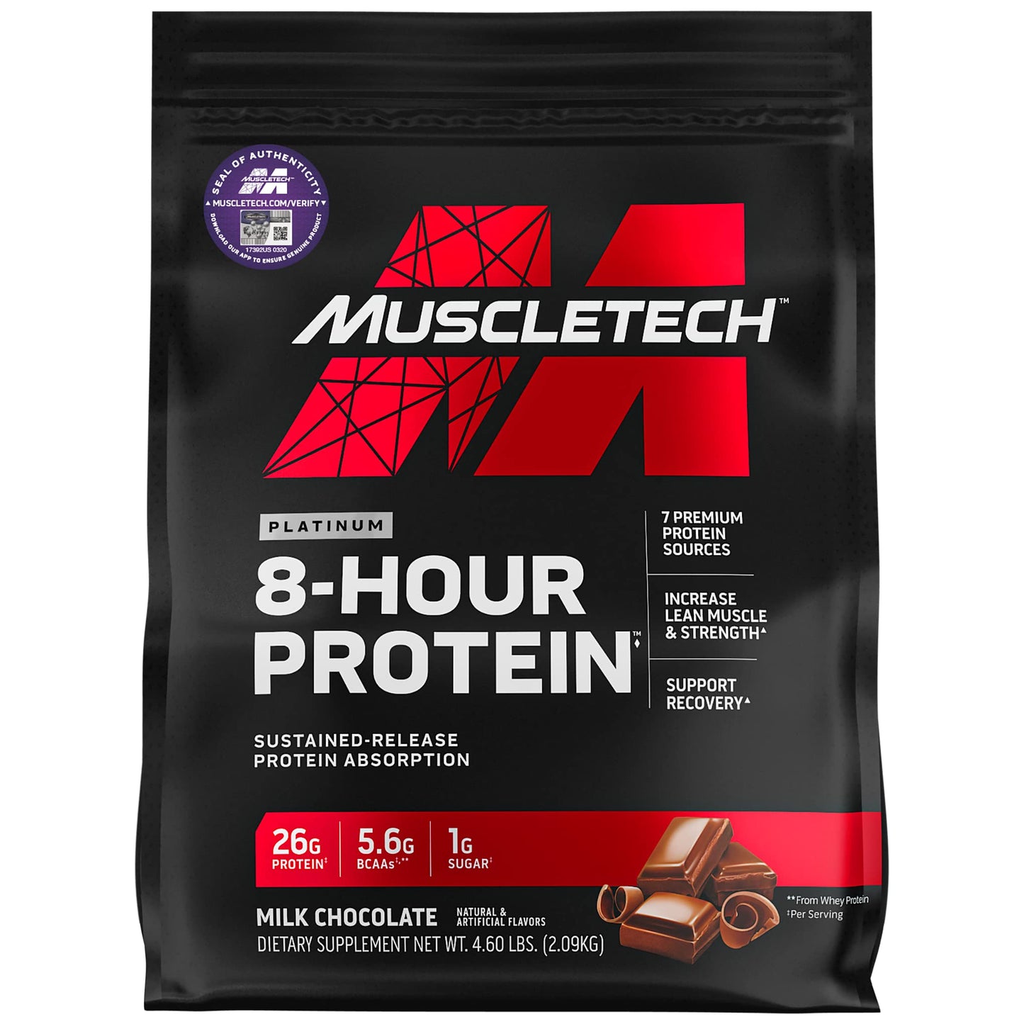 Muscletech Whey Protein Powder Phase8 Protein Powder | Whey & Casein Protein Powder Blend & Whey Protein Powder Nitro-Tech Whey Protein Isolate & Peptides | Milk Chocolate, 4 Pounds