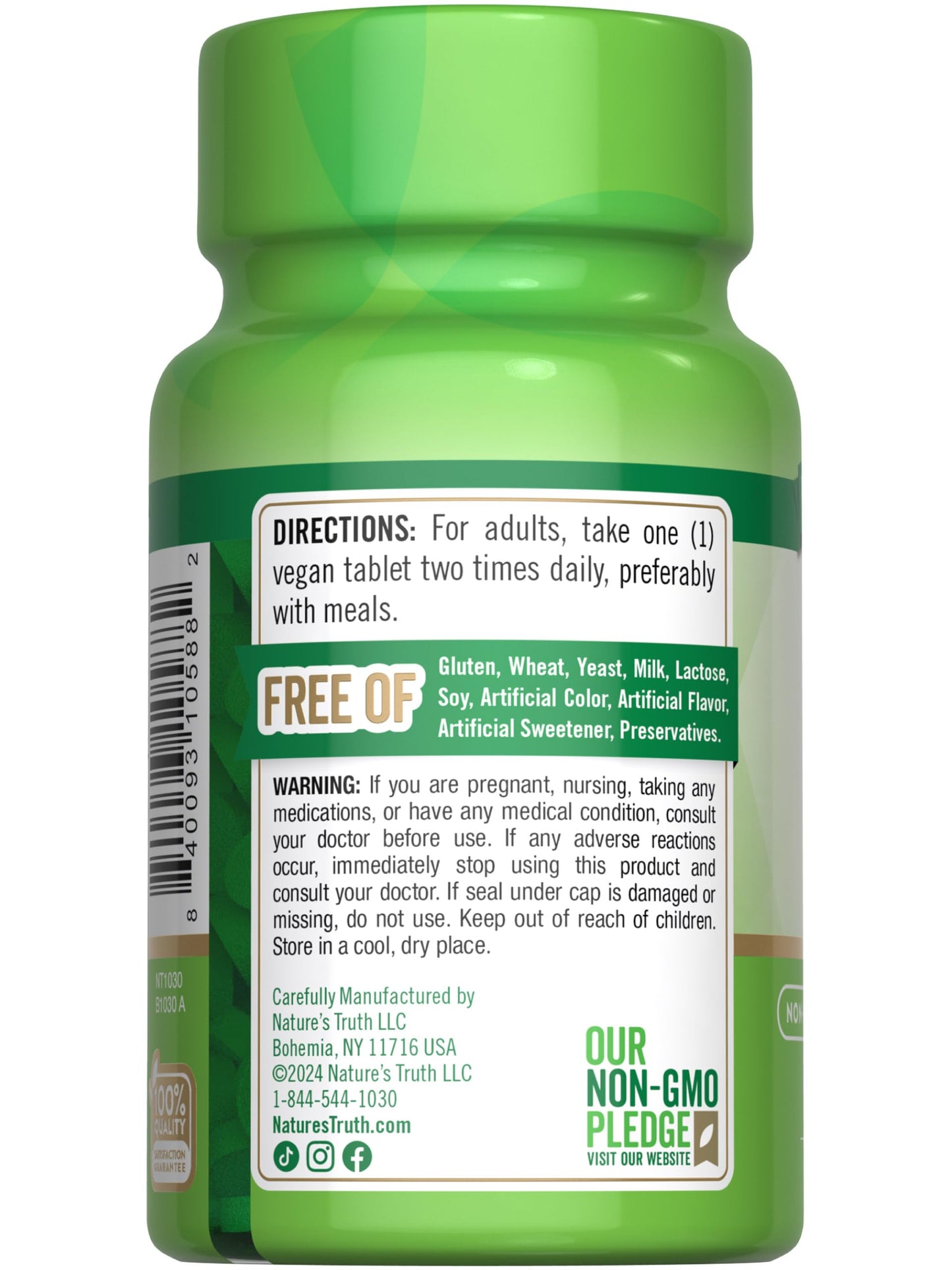 Nature's Truth Vitamin B1 100mg (Thiamine) | 100 Count | Vegan, Non-GMO & Gluten Free Supplement