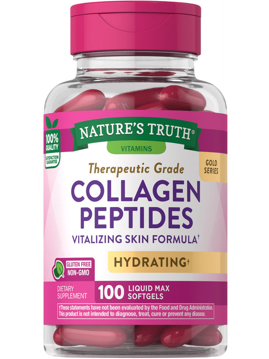 Nature's Truth Collagen Beauty Supplement | 100 Liquid Max Softgels | Non-GMO & Gluten Free Pills | Hydrating Formula