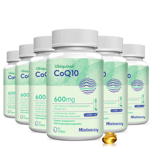 Pre-Order | Arrives in 5–10 Days – CoQ10 600mg Softgels | High Absorption CoQ10 Ubiquinol Supplement | Reduced Form Enhanced with Vitamin E & Omega 3 6 9 | Antioxidant Powerhouse for Heart Health | 360 Softgels