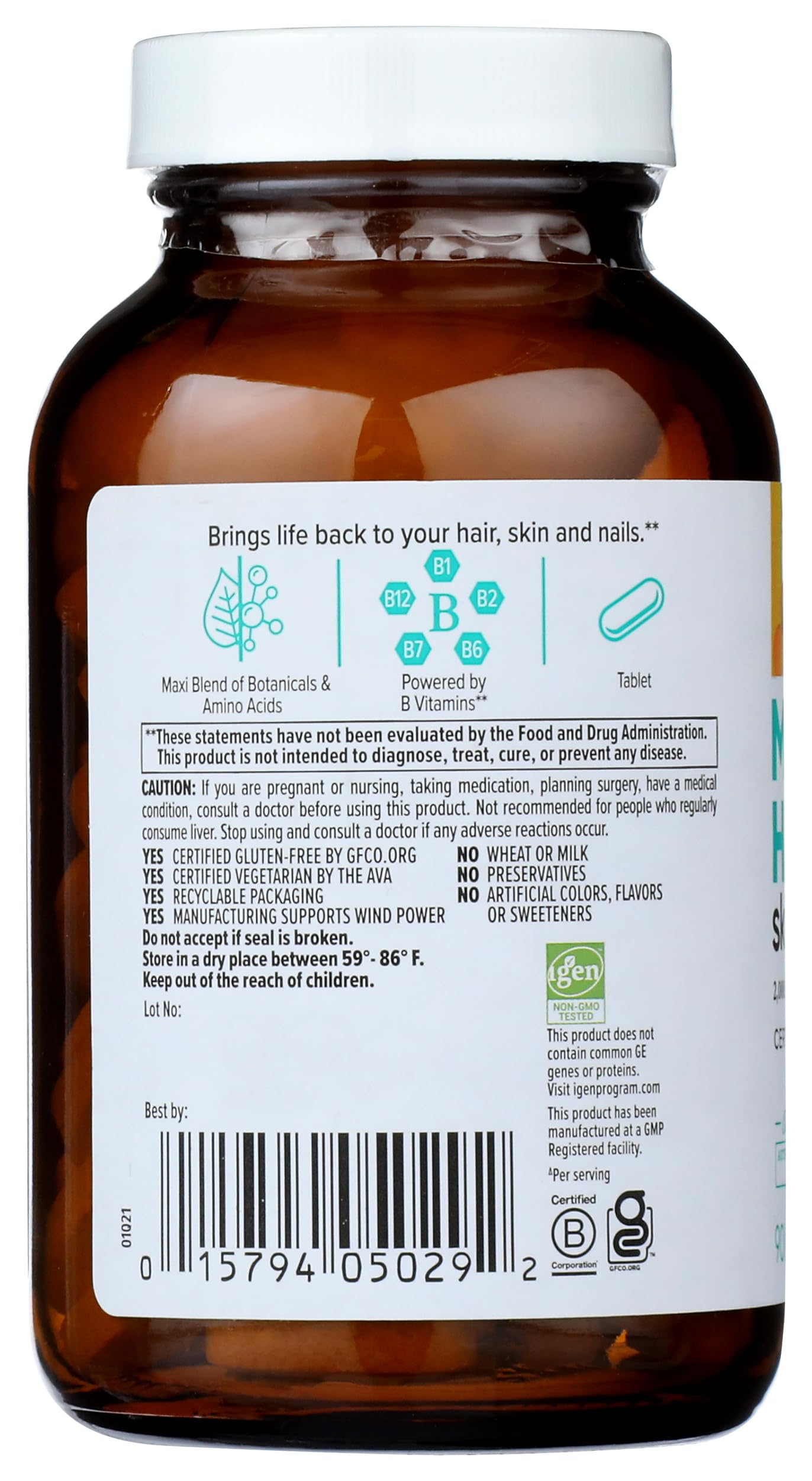 Pre-Order | Arrives in 5–10 Days – Country Life Maxi-Hair Supplement - 2000mcg Biotin & Vitamins for Hair, Skin & Nails - Certified Gluten-Free & Vegetarian - Supports Hair Growth, 90 Tablets