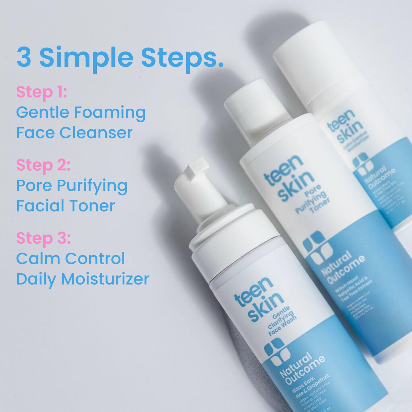 natural outcome Teen Skin Moisturizer | Gentle, Non-Toxic Acne Treatment for Boys & Girls | All Skin Types | 50 ML