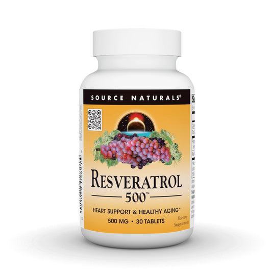Pre-Order | Arrives in 5–10 Days – Source Naturals Resveratrol 550, Heart Support & Healthy Aging*, 500 mg - 30 Tablets