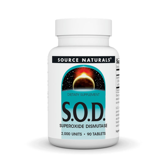 Pre-Order | Arrives in 5–10 Days – Source Naturals S-O-D, Superoxide Dismutase - Dietary Supplement - 90 Tablets