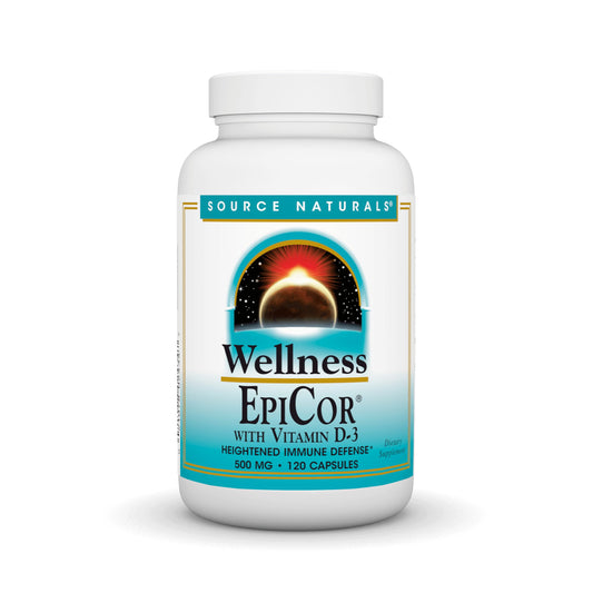 Pre-Order | Arrives in 5–10 Days – Source Naturals Wellness EpiCor with Vitamin D-3 for Heightened Immune Defense* - 120 Capsules