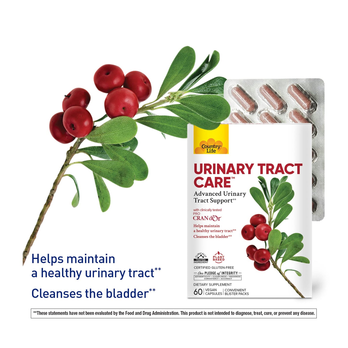 Pre-Order | Arrives in 5–10 Days – Country Life Women's Urinary Tract Care 60 VegCap