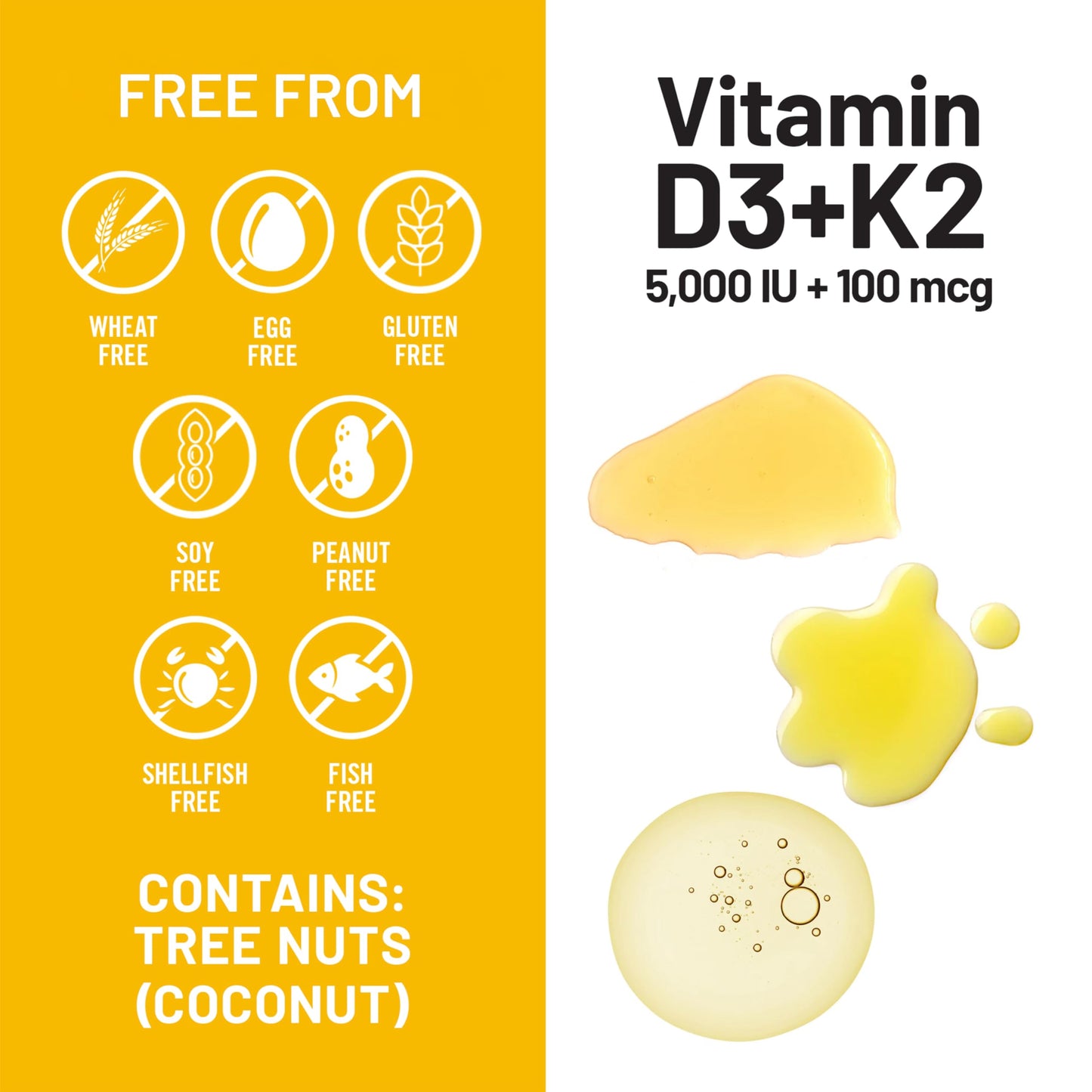 NatureWise Vegan Vitamin D3 + K2 with Organic Coconut MCT Oil - Organic D3 5000IU + Natural K2 100mcg - High Absorption Bone Support - Soy & Gluten Free - USA Manufactured - 30 Softgels[30-Day Supply]
