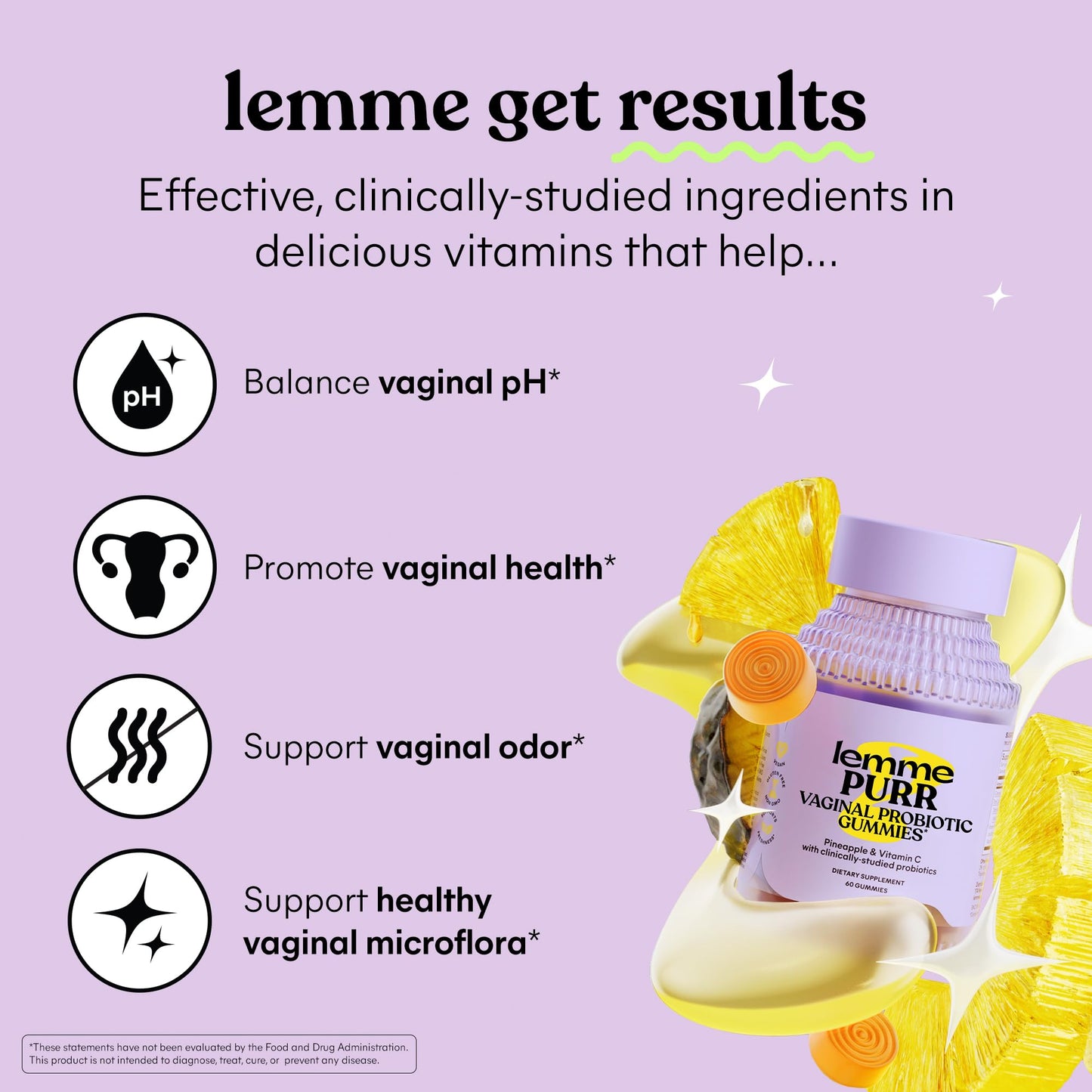 Lemme Sleep & Purr Bundle - Sleep Gummies, a Drug-Free Nighttime Aid & Purr Vaginal Probiotic Gummies for Women - Gluten Free, Gelatin Free, Non-GMO - 60 Count Each