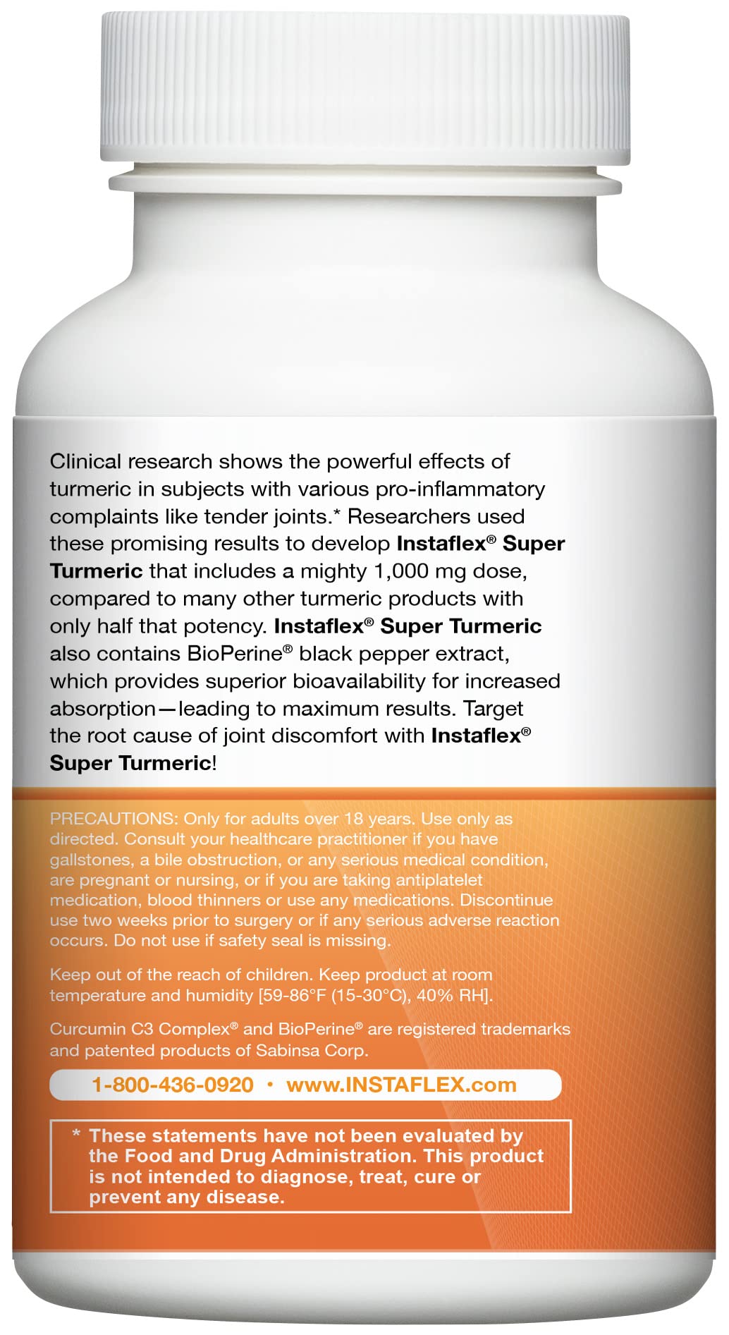 Instaflex Super Turmeric - 1000mg Turmeric Curcumin with BioPerine, Black Pepper Extract, 95% Curcuminoids, 30 Count