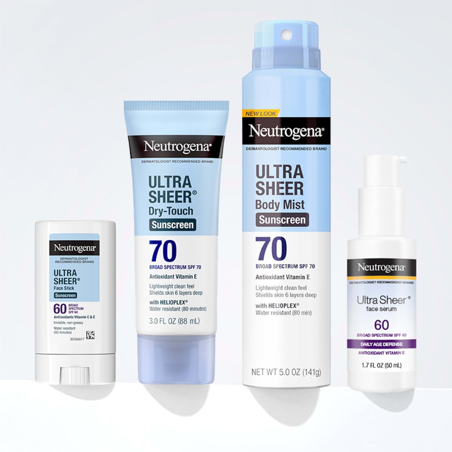 Neutrogena Ultra Sheer Face Sunscreen Stick SPF 60, Sensitive Skin Care, Mess-Free Broad Spectrum Sun Protection, Water Resistant Travel Size Sunscreen for Face, Oxybenzone-Free, .47 oz
