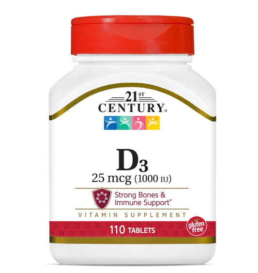 21st Century D 1000 iu Tablets, 110-Count (Pack of 3)