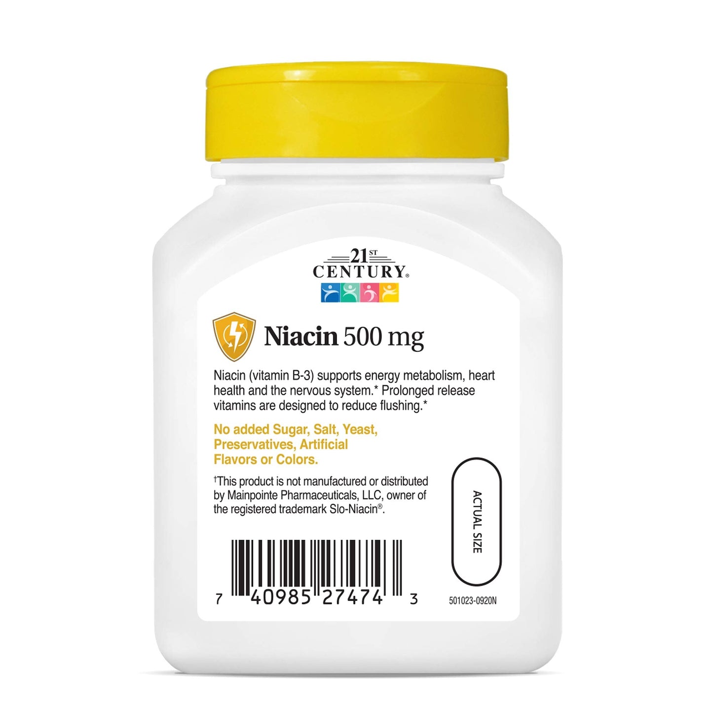 21st Century Niacin 500 mg Prolonged Release Tablets, 100 Count (27474) (Pack of 2)