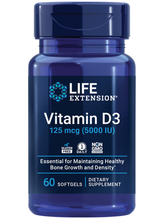 Life Extension Two-Per-Day 120 Tablet Multi-Vitamin & 60 Softgel 5000 IU Vitamin D3 Supplement Bundle