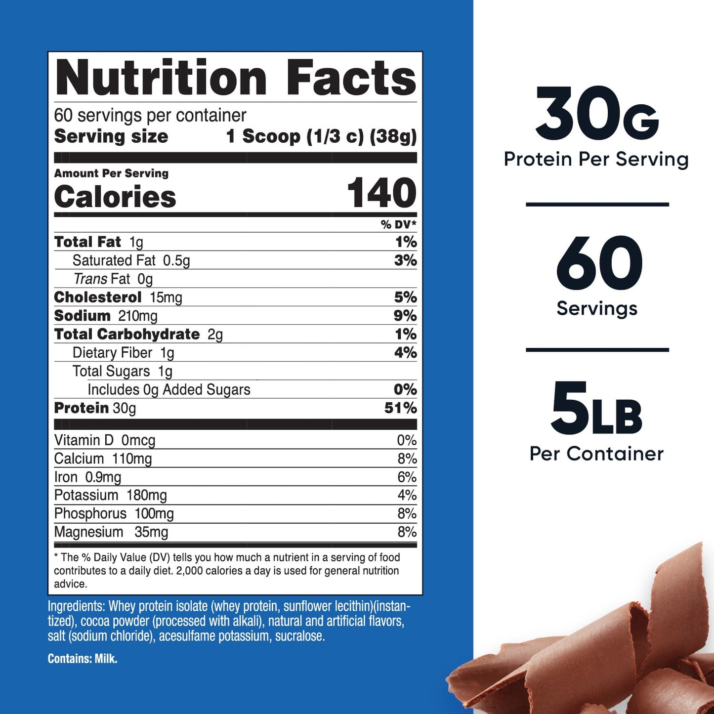 Pre-Order | Arrives in 5–10 Days – 
Nutricost Whey Protein Isolate Powder (Milk Chocolate) 5LBS