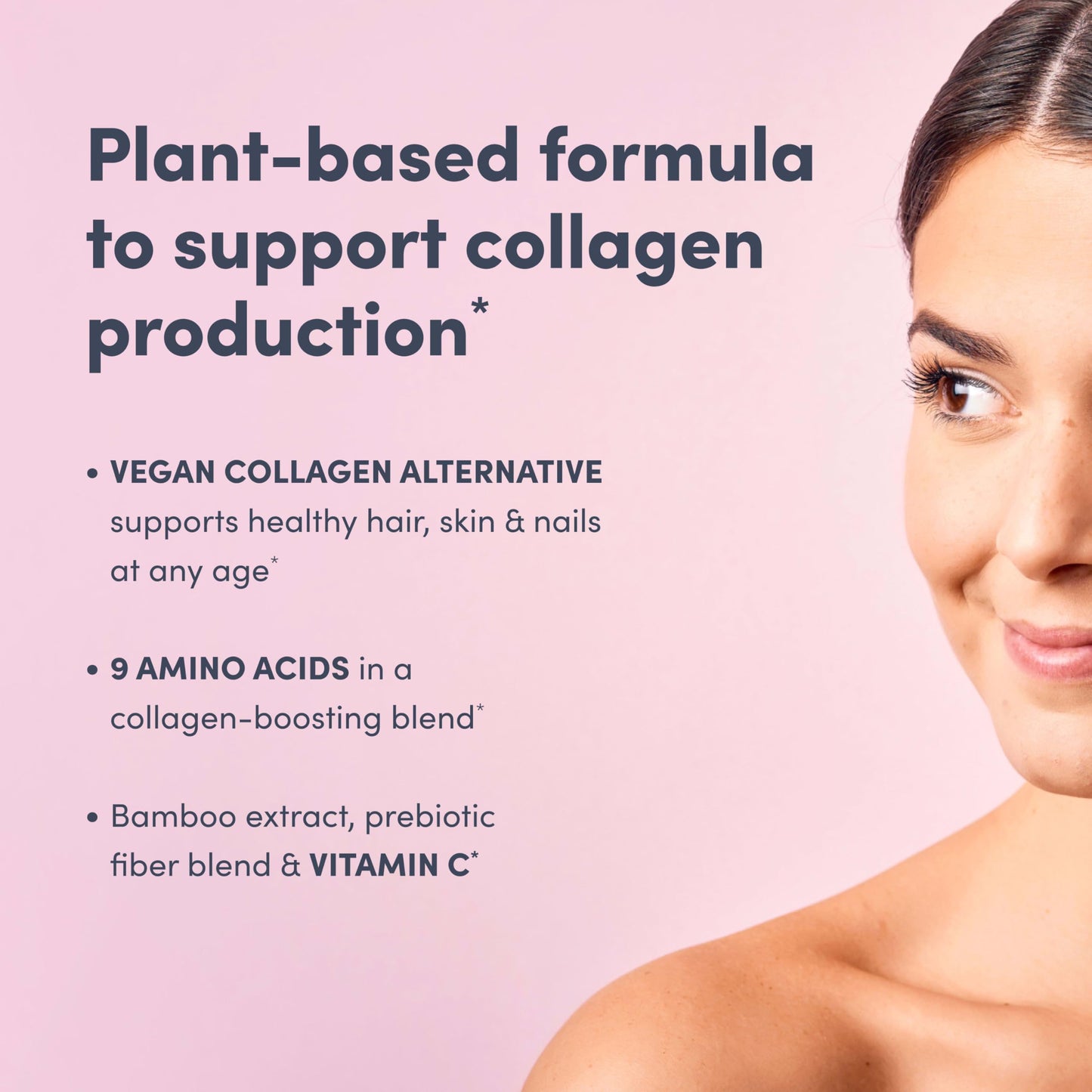 Neocell Vegan Beauty Builder Collagen Alternative; Plant-Based Vegan Collagen-Booster Supports Collagen Production; Hibiscus Flavored; 8 g Powder/Serv; 30 Servs; 8.5 Oz,*