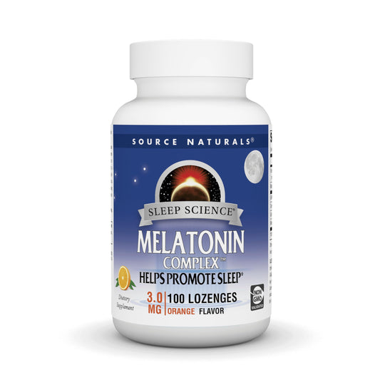 Pre-Order | Arrives in 5–10 Days – Source Naturals Melatonin Complex - 100 Orange Flavored Lozenges