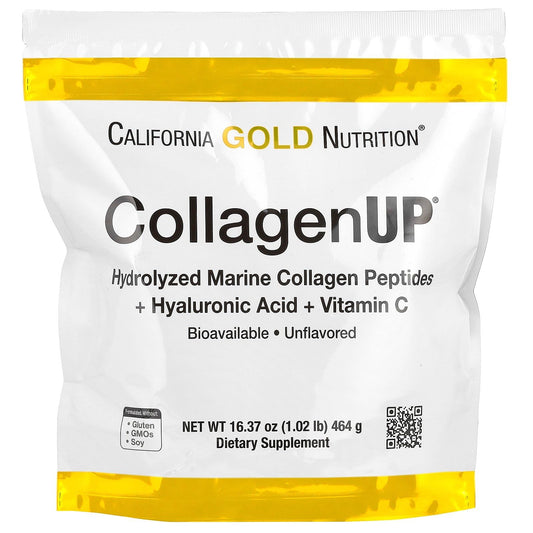 Pre-Order | Arrives in 5–10 Days – Collagen Peptides Powder with Hyaluronic Acid, Support for Healthy Hair, Skin, Nails, Joints and Bones, Non-GMO, Gluten and Dairy Free, Unflavored, 16.37 oz (464 g)