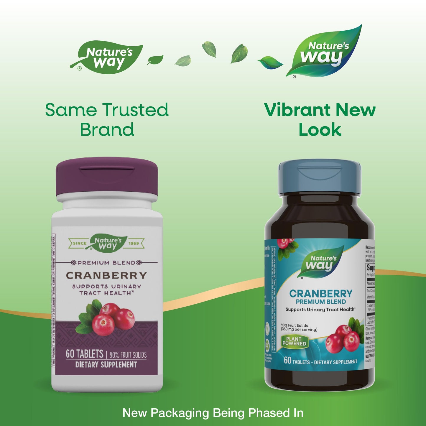 Nature's Way Premium Blend Cranberry, Urinary Tract Health Support* Supplement with Vitamin C, 60 Tablets