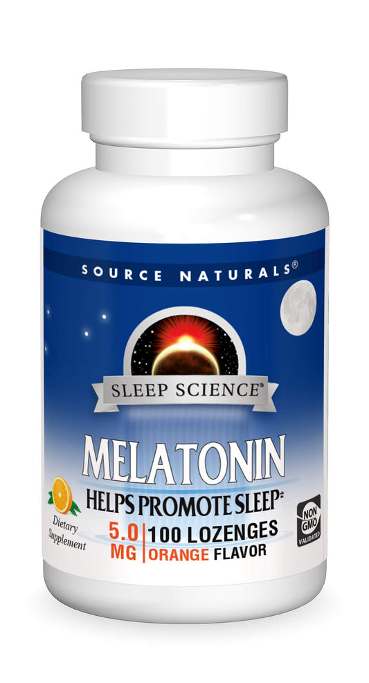 Pre-Order | Arrives in 5–10 Days – Source Naturals Melatonin 5 mg - 100 Orange Flavored Lozenges