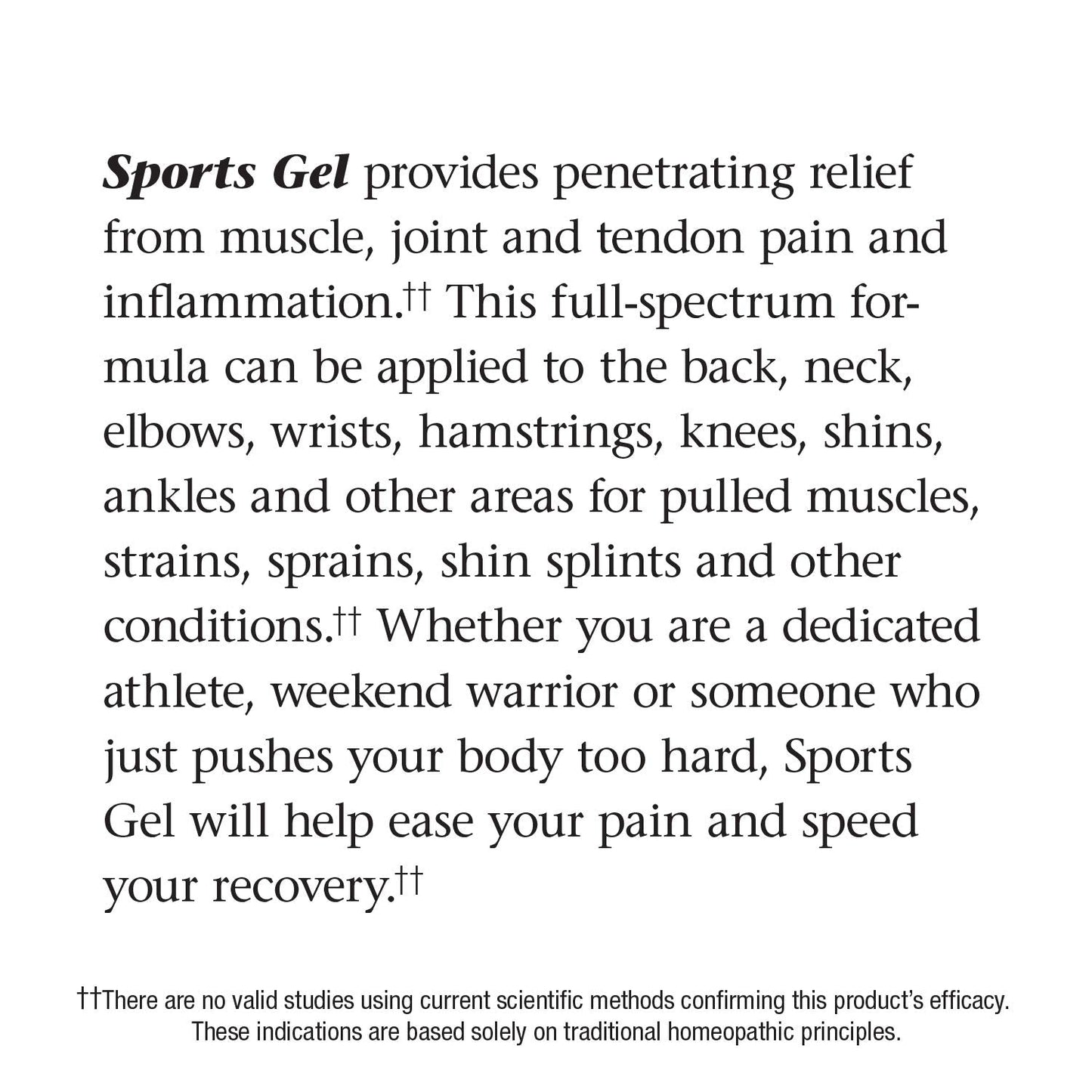 Nature's Way Boericke & Tafel Sports Gel, Relief for Deep Muscle, Joint, Tendon, & Back Pain and Inflammation, Homeopathic, 2.5 oz