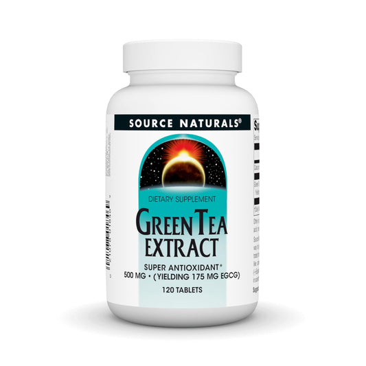 Pre-Order | Arrives in 5–10 Days – Source Naturals Green Tea Extract 500 mg Super Antioxidant - 120 Tablets