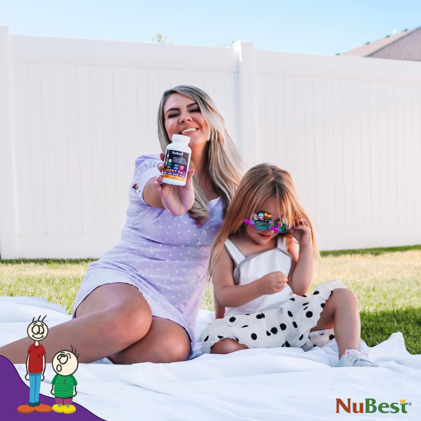 NuBest Tall Kids - Multivitamins & Minerals for Age 2 to 9 - Bone Strength & Immunity Support - Helps Kids, Toddlers Healthy - Animal Shapes - 60 Chewable Berry Tablets | 1 Month Supply