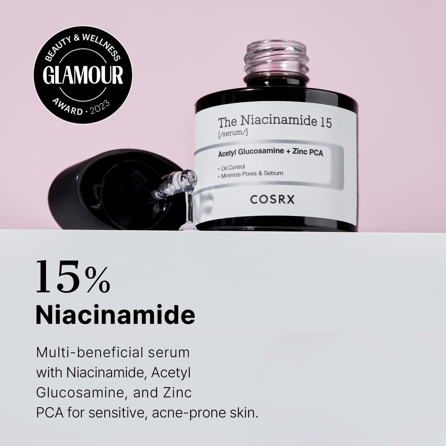 Pre-Order | Arrives in 5–10 Days – COSRX 15% Niacinamide Face Serum, 0.67 fl oz, Pore Minimizer Serum for Face, Even Skin Tone, Korean Skin Care
