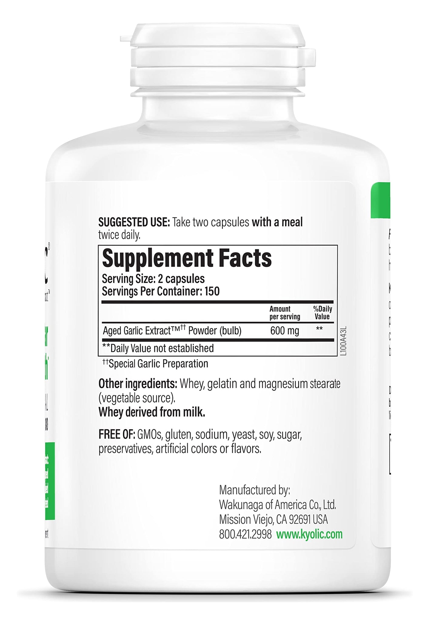 Kyolic Aged Garlic Extract Formula 100, 300 Capsules