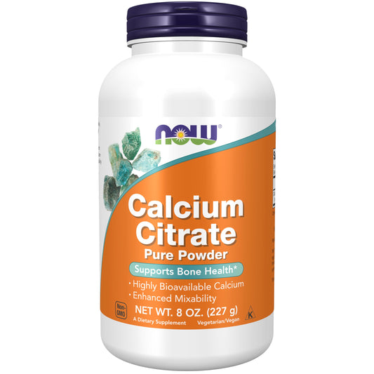 Pre-Order | Arrives in 5–10 Days – NOW Foods Supplements, Calcium Citrate Powder, Highly Bioavailable Calcium, Supports Bone Health*, 8-Ounce