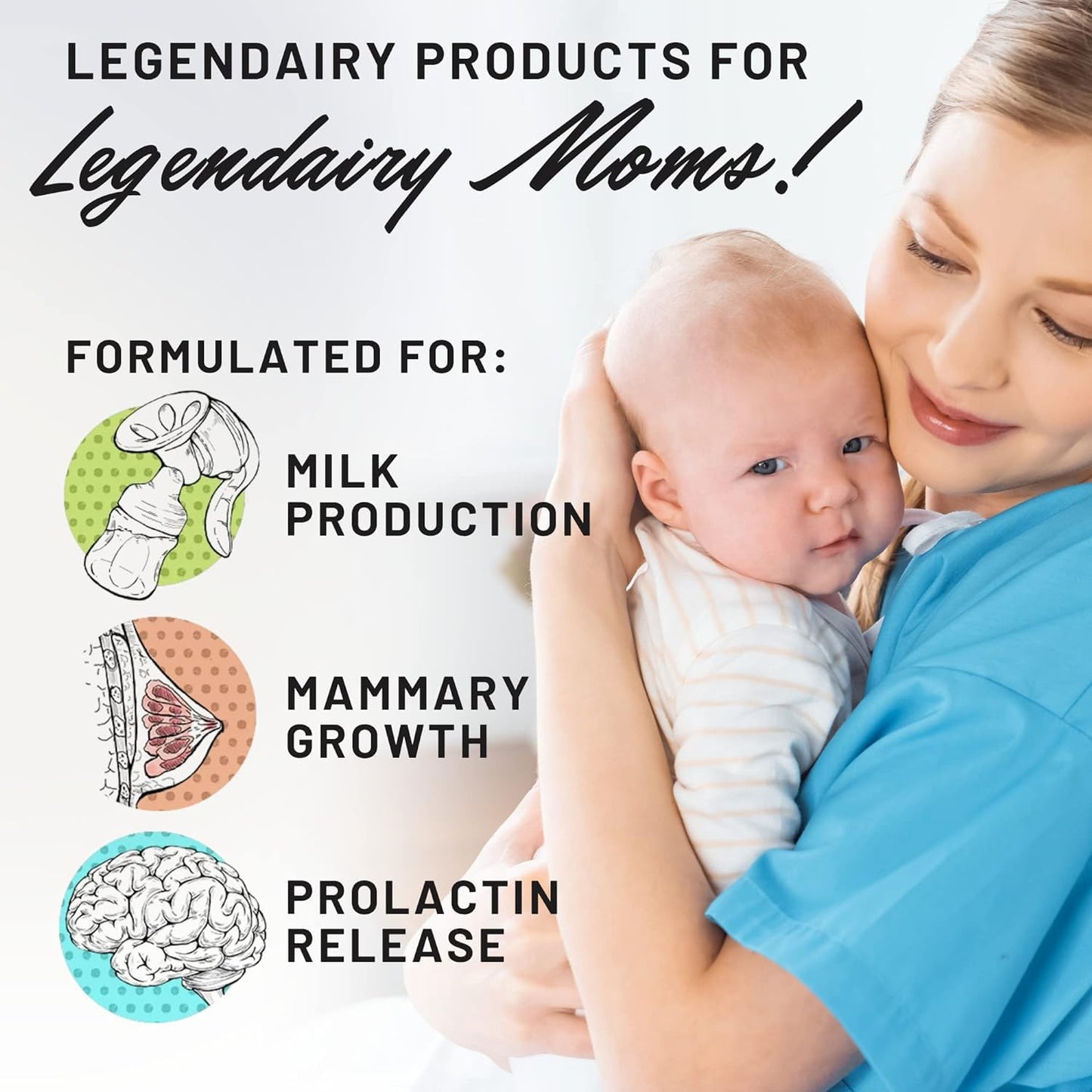 Legendairy Milk Liquid Gold + Brewer's Yeast, Breastfeeding Supplements for Milk Supply Increase - Lactation Support for Breast Milk Production - Fenugreek-Free, Non-GMO,