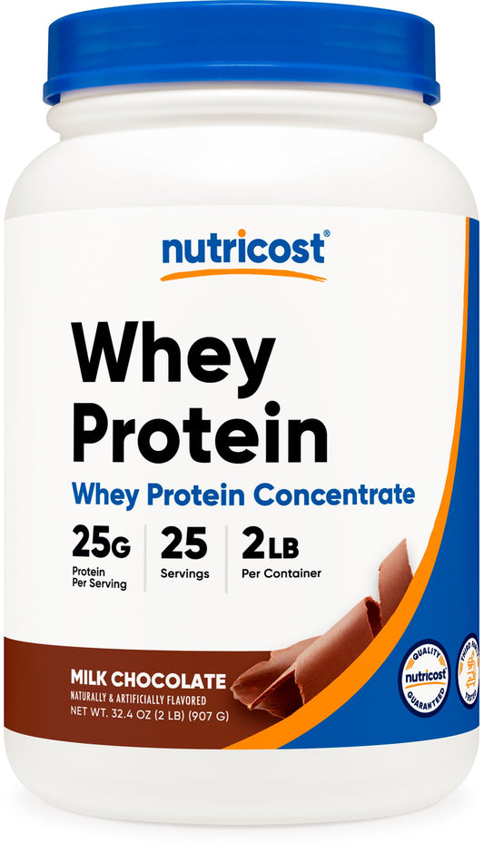 Pre-Order | Arrives in 5–10 Days – Nutricost Whey Protein Concentrate (Chocolate) 2LBS - Gluten Free & Non-GMO
