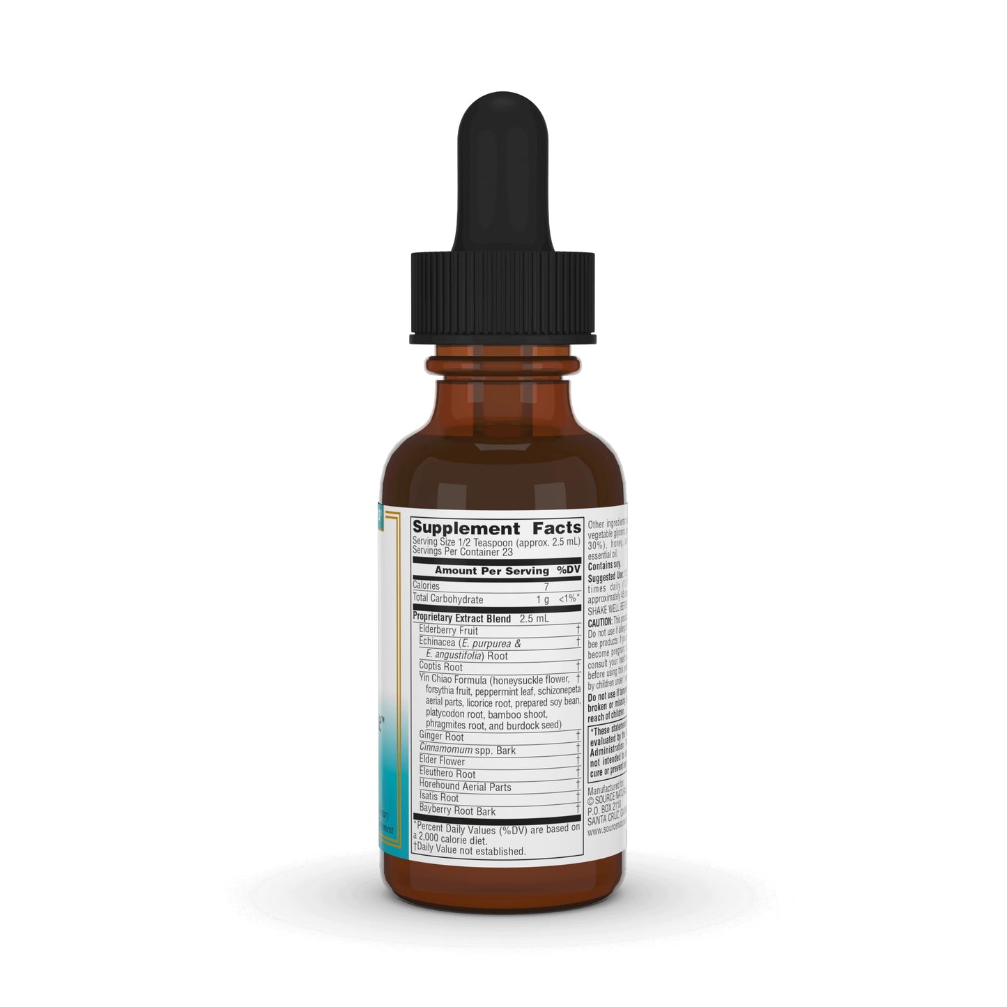 Source Naturals Herbal Resistance - Contains Echinacea, Yin Chiao, Elderberry, & More - 2 Fluid oz