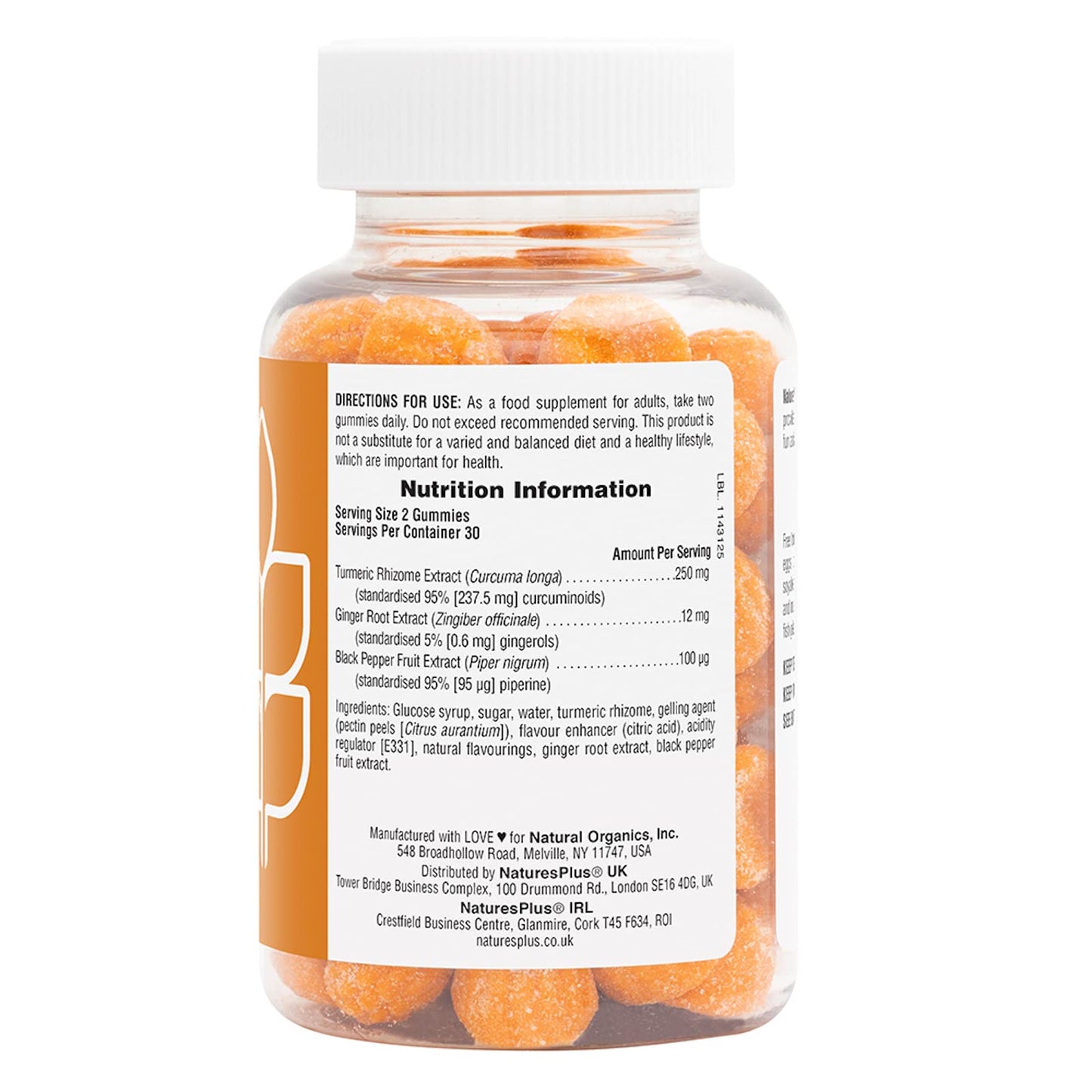 Natures Plus Gummies Turmeric Curcumin - 60 Gummies, Peach - Supports Joint, Digestive & Cardiovascular Health - Vegan, Gluten Free, Non-GMO - 30 Servings