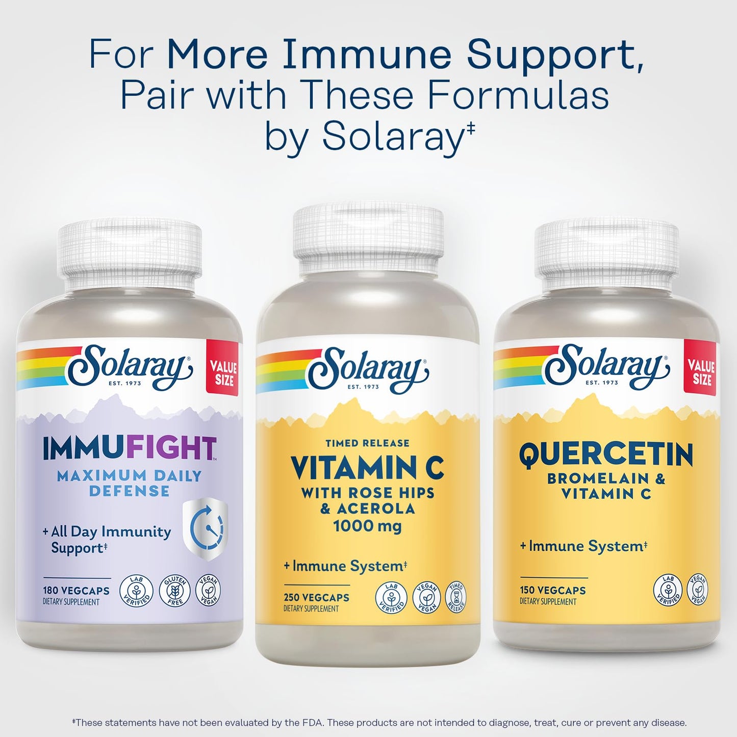 Pre-Order | Arrives in 5–10 Days – SOLARAY Vitamin C with Rose HIPS & Acerola | Two-Stage Timed-Release Formula | 1000mg | 24-Hour Immune Support & Antioxidant Supplement | 250 Ct.