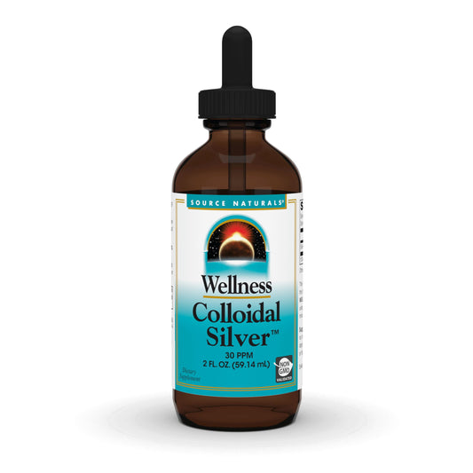 Pre-Order | Arrives in 5–10 Days – Source Naturals Wellness Colloidal Silver 30 ppm, Supports Physical Well Being* - 2 Fluid oz