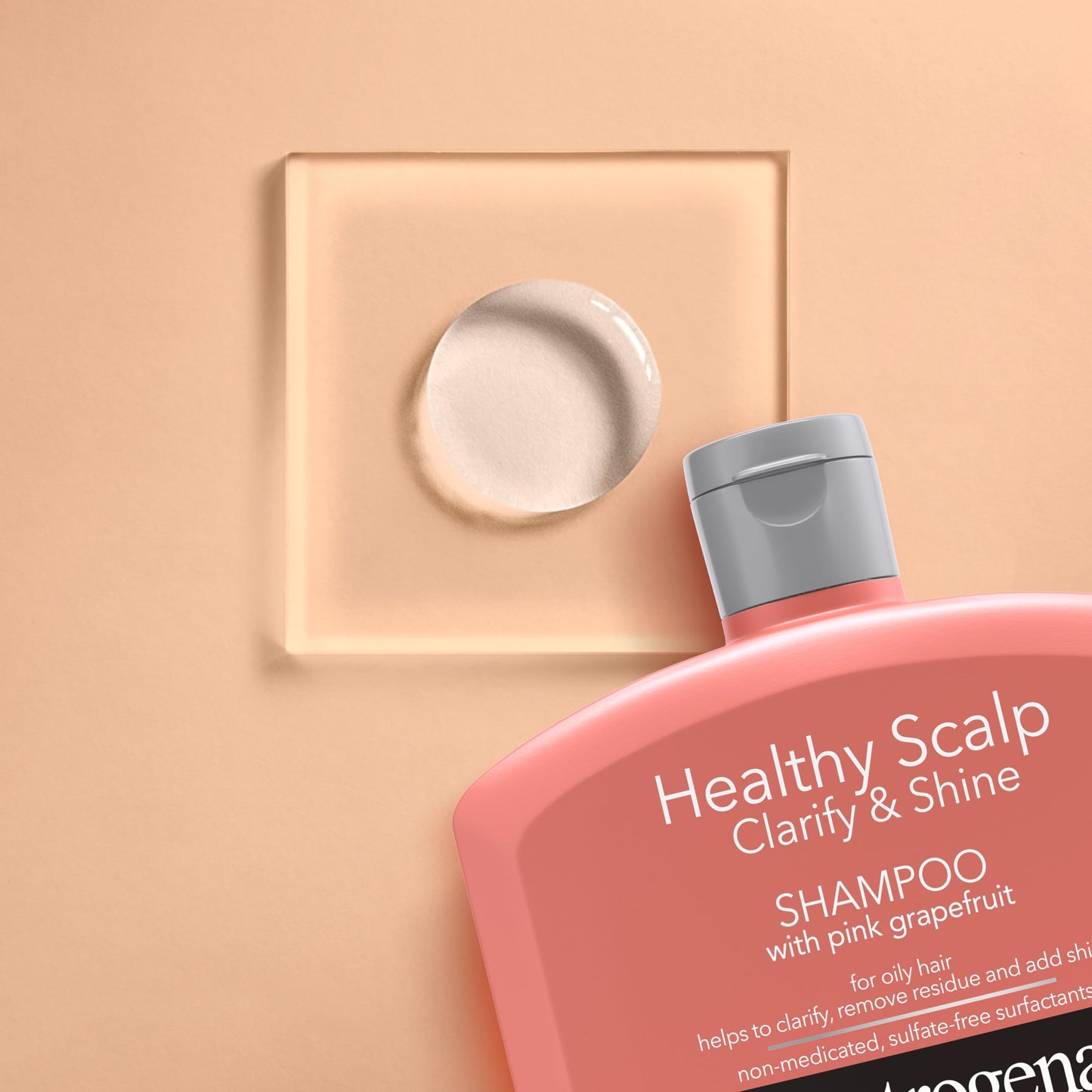 Neutrogena Exfoliating Healthy Scalp Clarifying Shampoo for Oily Hair & Scalp, Pink Grapefruit pH-Balanced Anti-Residue Formula Adds Shine, Sulfate, Paraben & Phthalate-Free, Color-Safe, 12 Fl Oz