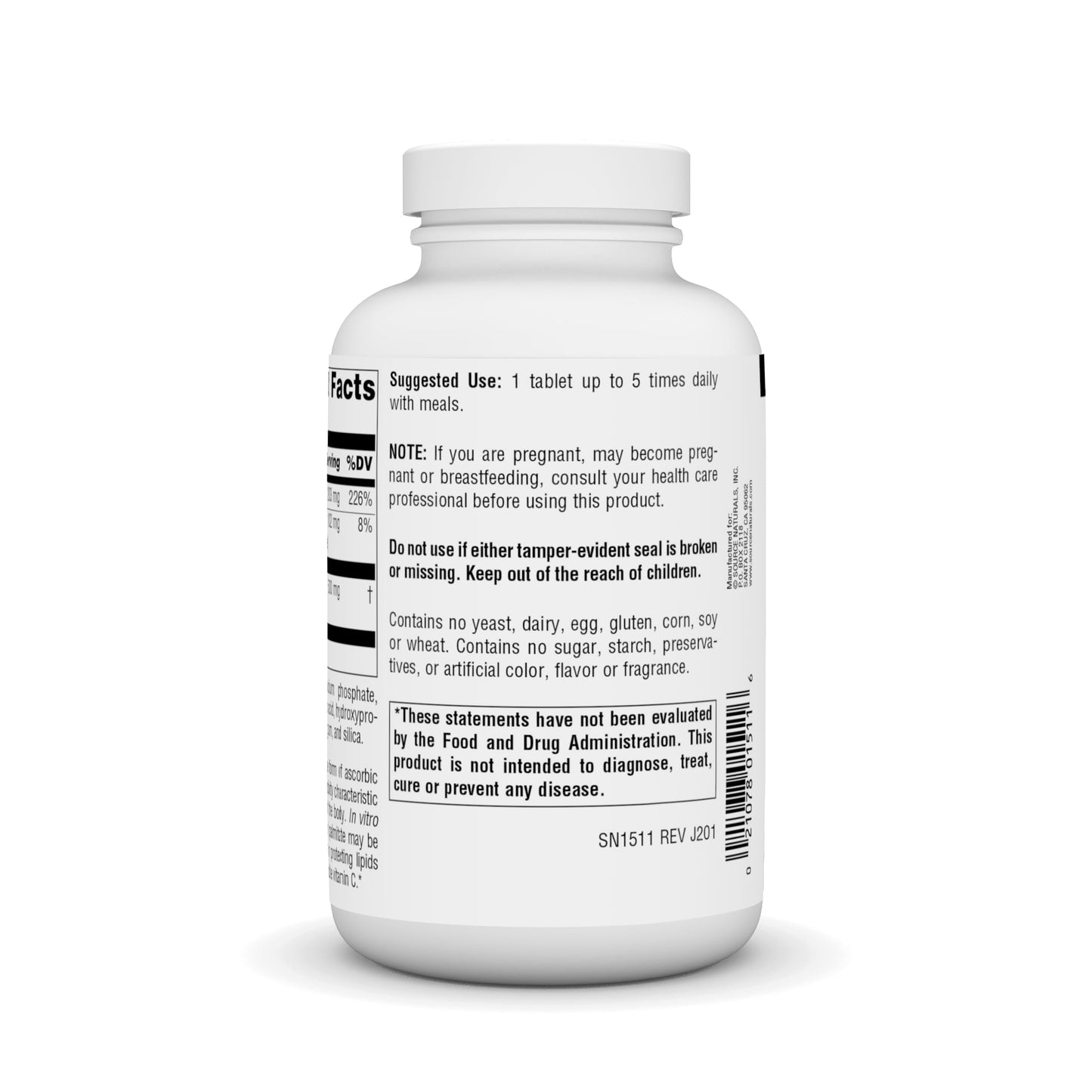 Pre-Order | Arrives in 5–10 Days – Source Naturals Ascorbyl Palmitate 500mg Fat-Soluble Vitamin C Ester Supplement - 180 Tablets
