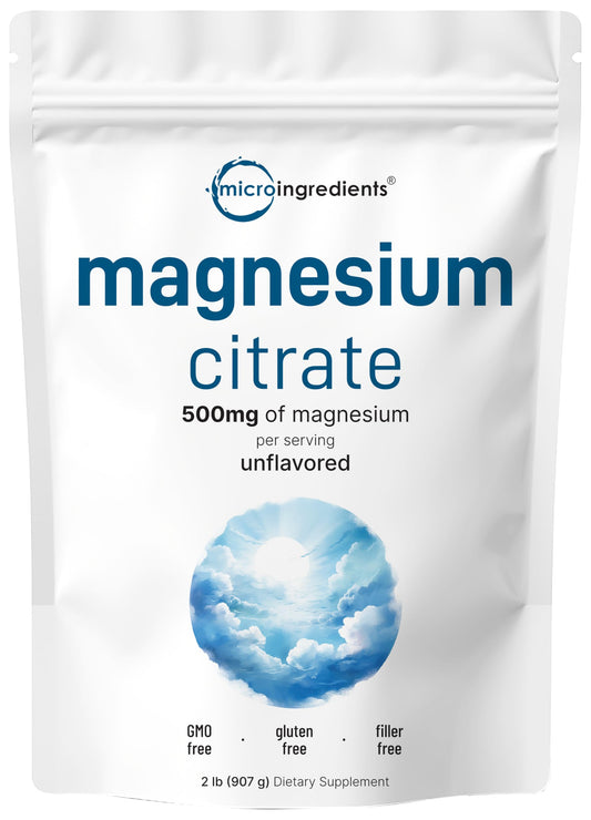 Pre-Order | Arrives in 5–10 Days – Pure Magnesium Citrate Powder (Citrato de Magnesio en polvo), 2 Pounds (32 Ounce), Pure and Filler Free, Relaxation and Nutrient Utilization, Vegan