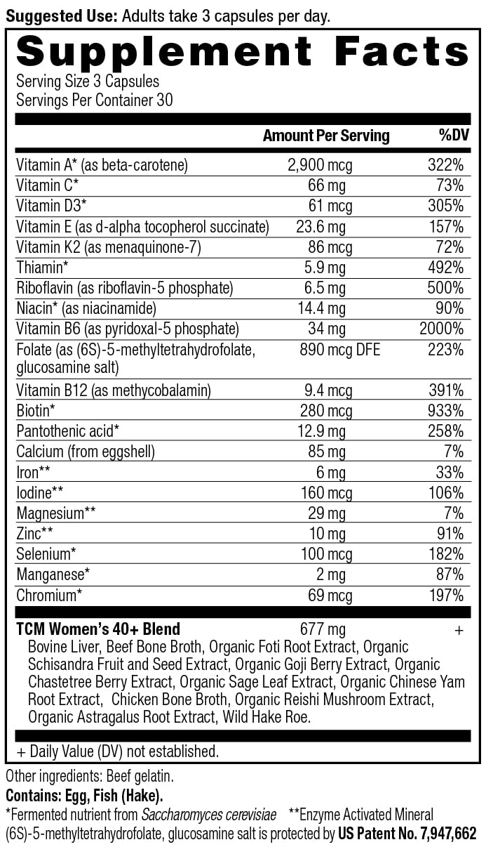 Ancient Nutrition Multivitamin for Women 40, Multi Vitamin and Immune Support with Vitamin D & C, 20 Vitamins and Minerals, Stress and Sleep Support, Supports Bone and Blood Health, 90 Capsules