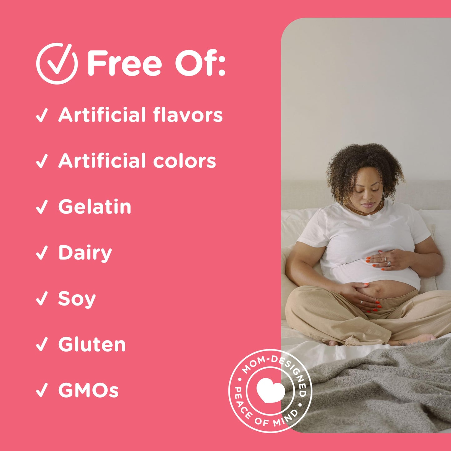 Mommy's Bliss Prenatal Multivitamin + Probiotic for Women w/ Folic Acid, Supports Baby Development & Mom's Digestion w/ Zinc, Vitamin B6 & B12, Ginger & Choline, Vegan & Gluten Free (45 Servings)