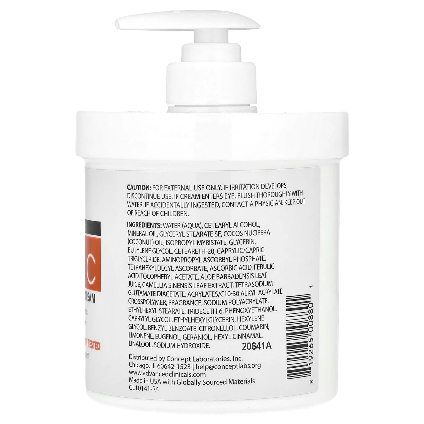Pre-Order | Arrives in 5–10 Days – Advanced Clinicals
Vitamin C, Advanced Brightening Cream, 16 oz (454 g)
