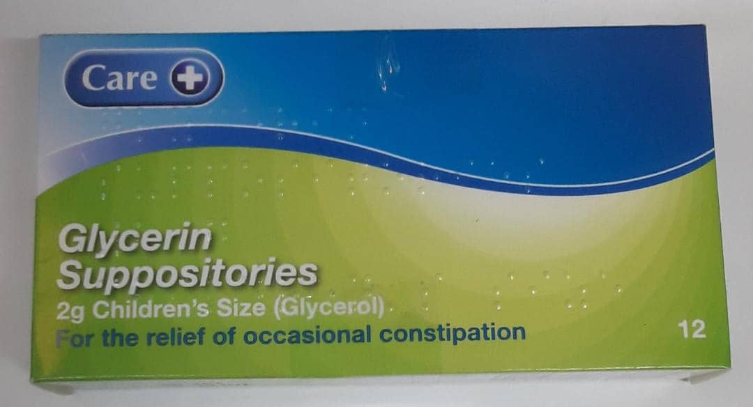 CARE GLYCERIN SUPPOSITORIES 2G CHILDREN’S SIZE (GLYCEROL)