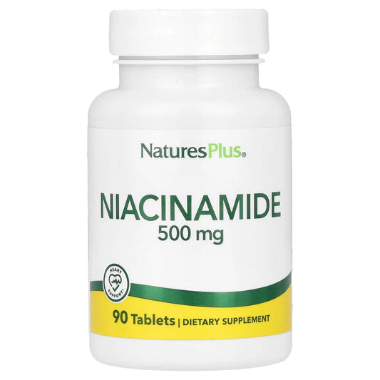 NaturesPlus
Niacinamide, 500 mg, 90 Tablets