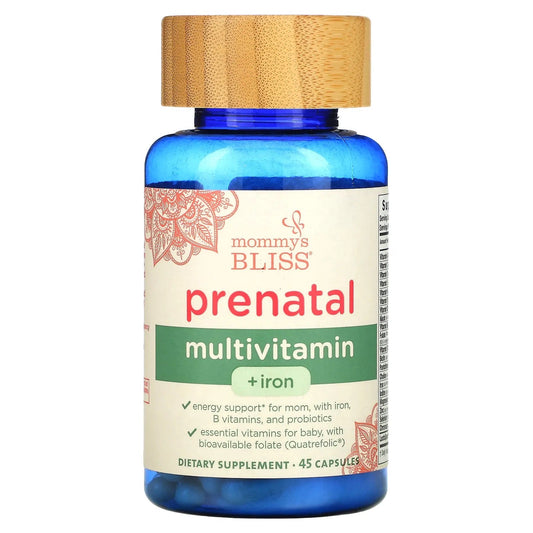 Mommy's Bliss
Prenatal Multivitamin + Iron, 45 Capsules