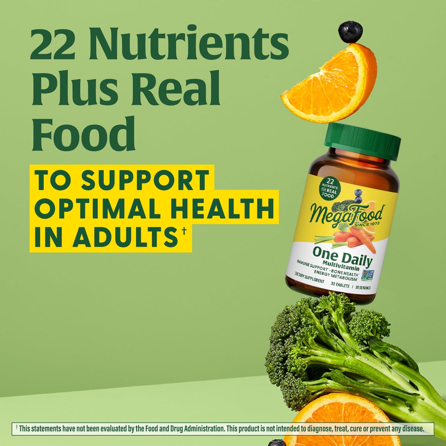 Pre-Order | Arrives in 5–10 Days – MegaFood One Daily Multivitamin - Multivitamin for Women and Men - with Real Food - Immune Support Supplement - Vitamin C & Vitamin B - Bone Health - Energy Metabolism - Vegetarian, Non-GMO - 180 Tabs
