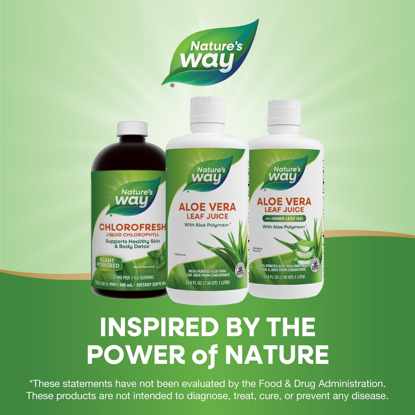 Nature's Way Aloe Vera Leaf Juice with Aloe Polymax+, 99.5% Purified Aloe Vera Leaf Juice from Concentrate, International Aloe Science Council Certified, Unflavored, 33.8 Fl Oz