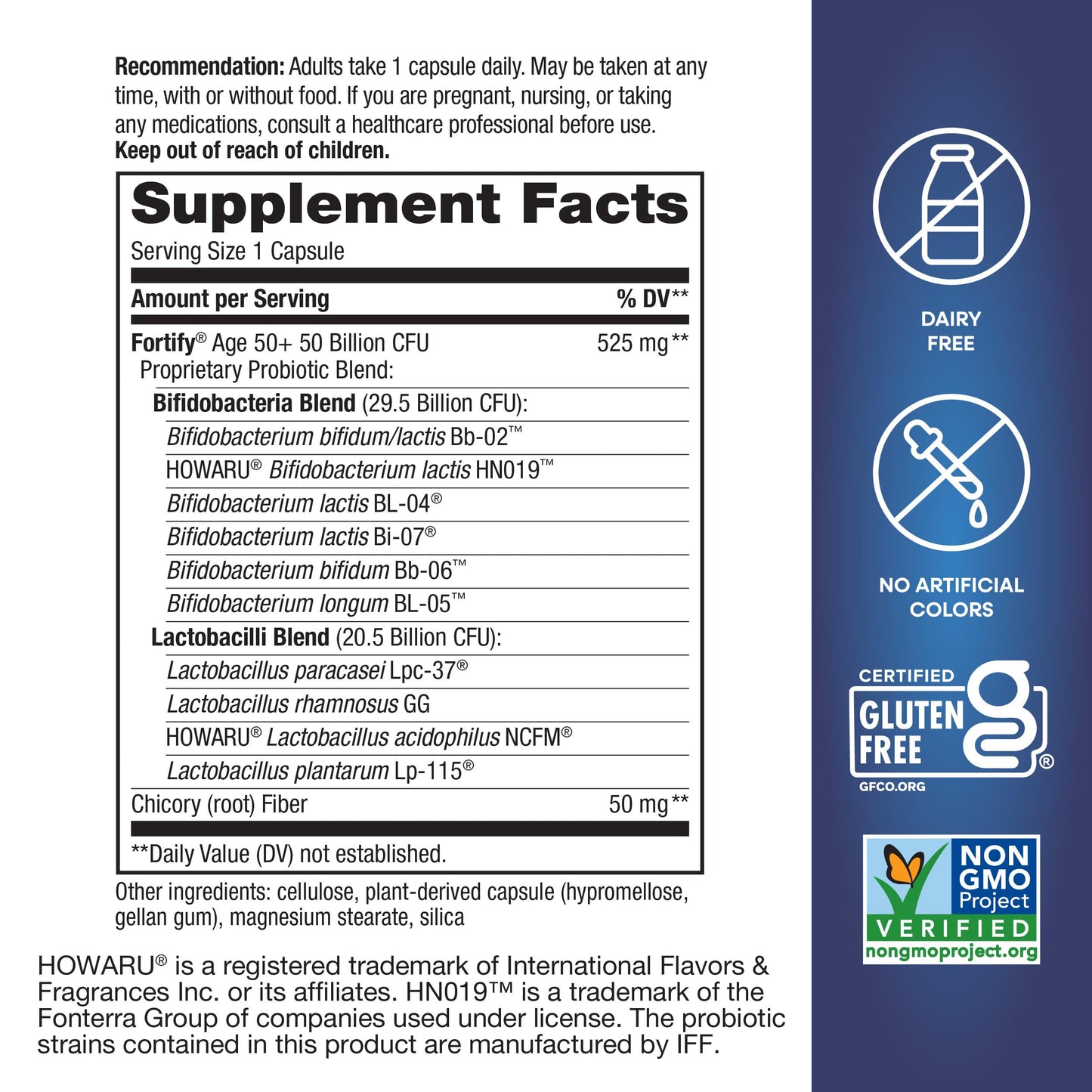 Nature’s Way Fortify Extra Strength(1) Probiotic Age 50+, 50 Billion Live Cultures, 11 Strains, Prebiotics, Digestive Health*, Immune Support*, Colon Health*, 30 Capsules