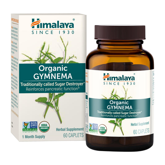 Himalaya Organic Gymnema Sylvestre Herbal Supplement USDA Certified Organic, Non-GMO, 700 mg, 60 Plant-Based Caplets